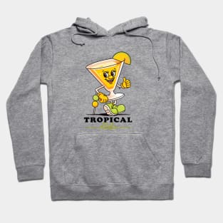 Relaxing glass of tequila cartoon mascot Hoodie